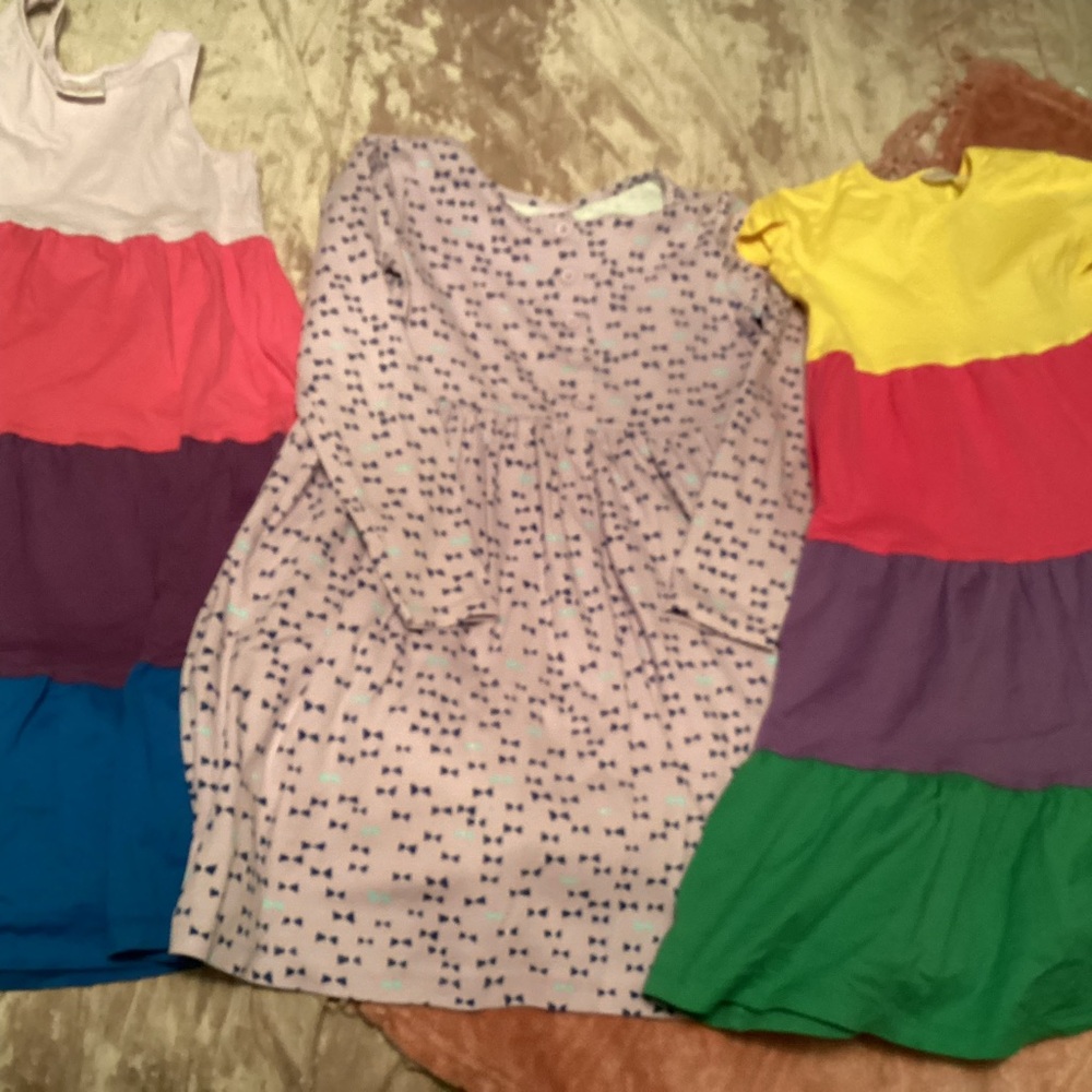 Hanna Andersson three Girls' Casual Dresses sz 140 or US 10